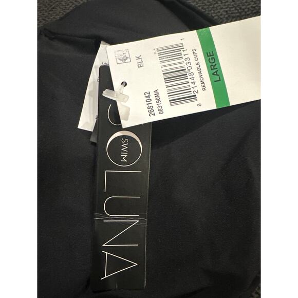 Soluna Swim Standard Buckle Up One Piece Bandeau Swimsuit Size Large - Picture 7 of 8